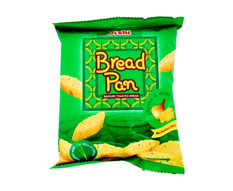 Oishi Bread Pan Savoury Toasted Bread Cheese &amp; Onion Flavor 24g