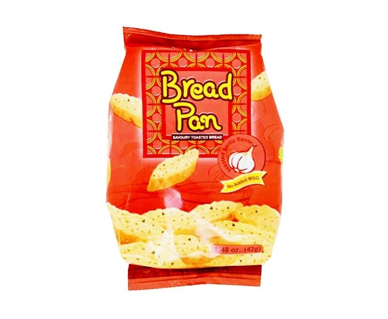 Oishi Bread Pan Savoury Toasted Bread Toasted Garlic Flavor 42g