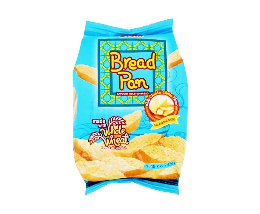 Oishi Bread Pan Savoury Toasted Bread White Cheddar Cheese Flavor 42g