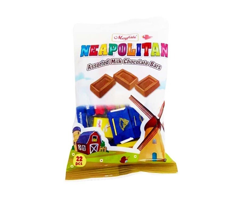 Mayfair Neapolitan Assorted Milk Chocolate Bars 22 Pieces 70g
