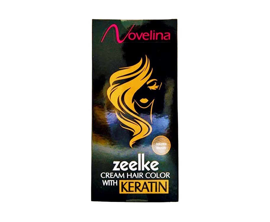 Novelina Zeelke Cream Hair Color with Keratin Golden Brown