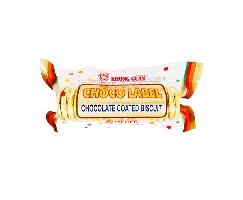 Khong Guan Choco Label Chocolate Coated Biscuit 22 Pieces 80g
