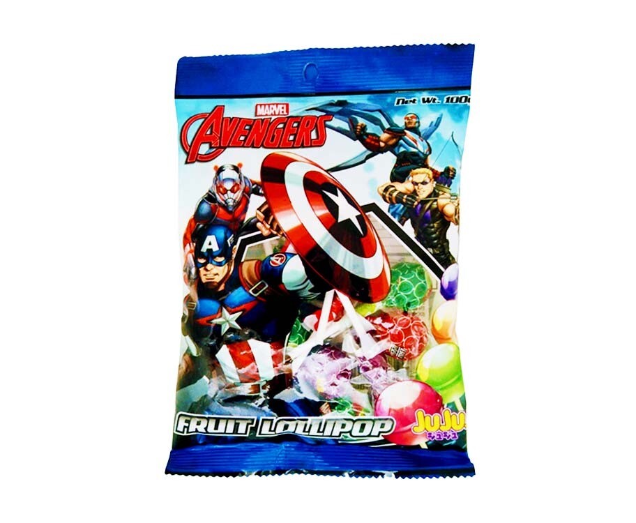 Juju Marvel Avengers Fruit Lollipop 100g