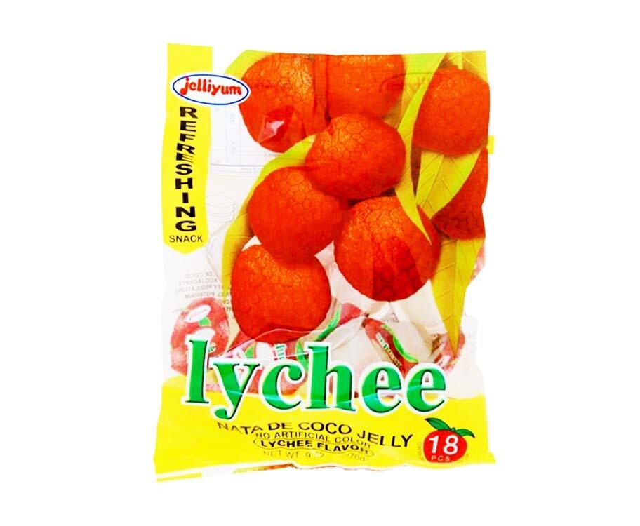 Jelliyum Lychee Nata De Coco Jelly Lychee Flavor 18 Pieces 270g