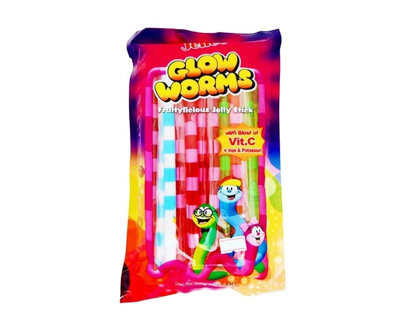 Jellee Glow Worms Fruitylicious Jelly Stick 20 Pieces 240g