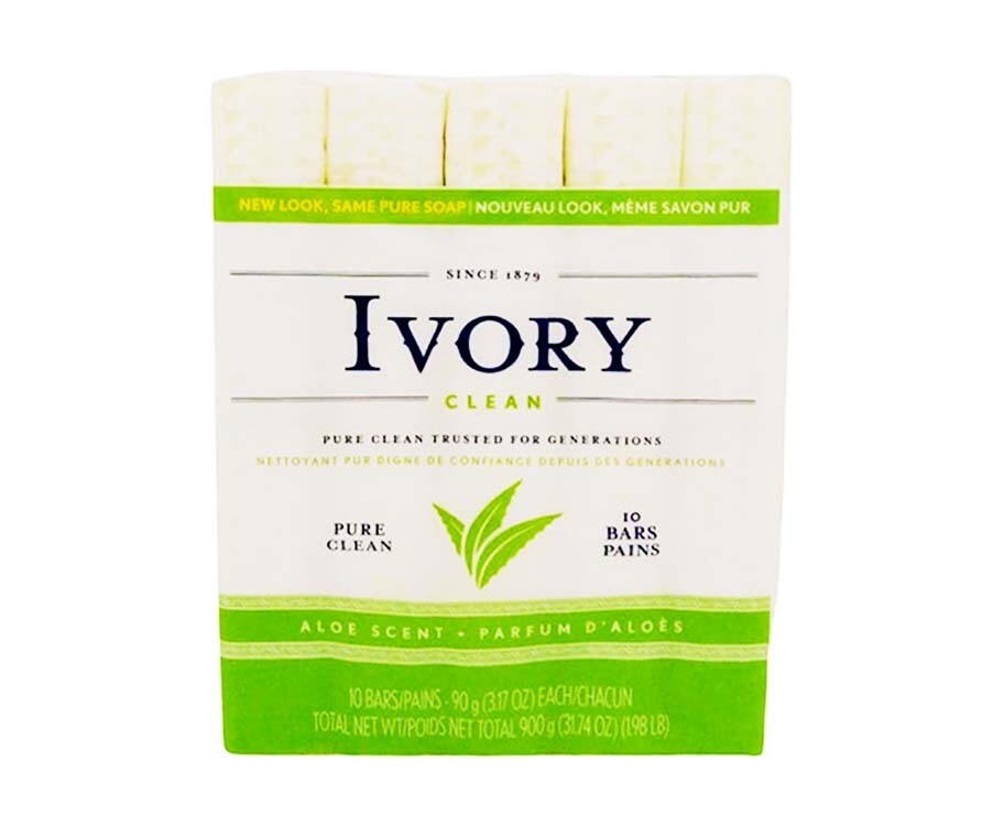 Ivory Clean Aloe Scent (10 Bars x 90g) 900g