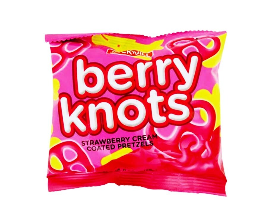 Jack 'n Jill Berry Knots Strawberry Cream Coated Pretzels 28g