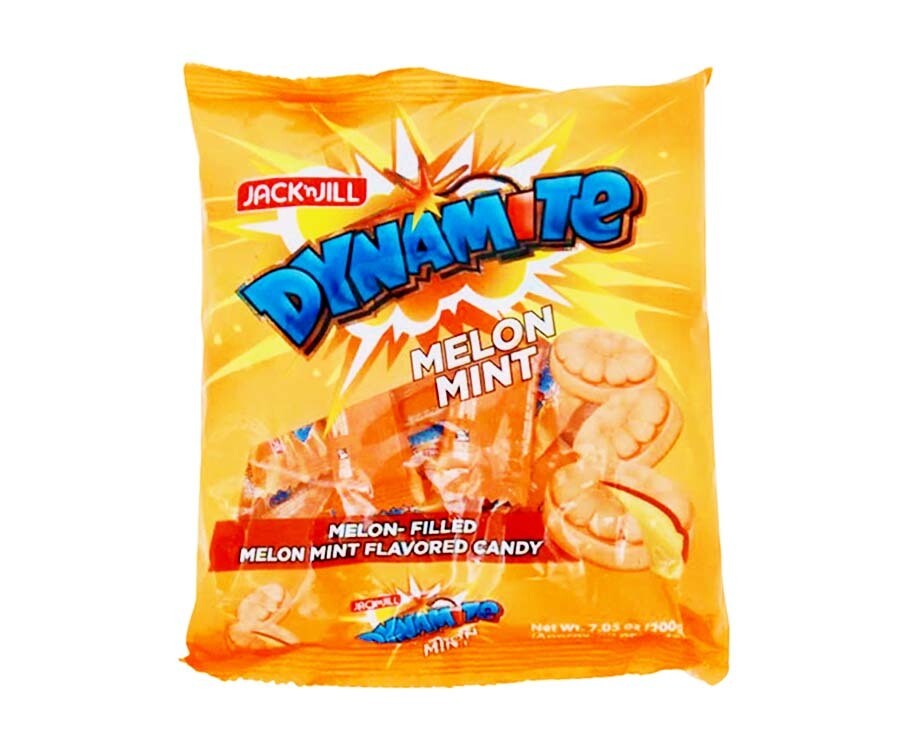 Jack &#39;n Jill Dynamite Melon Mint Melon-Filled Melon Mint Flavored Candy 50 Pieces 200g