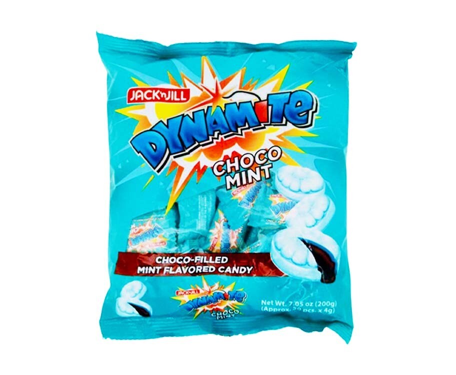 Jack &#39;n Jill Dynamite Choco Mint Choco-Filled Mint Flavored Candy 50 Pieces 200g