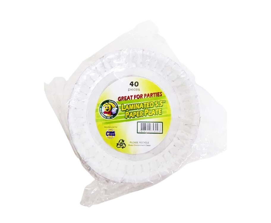 HappyBee Laminated Paper Plate 5.5" 40 Pieces