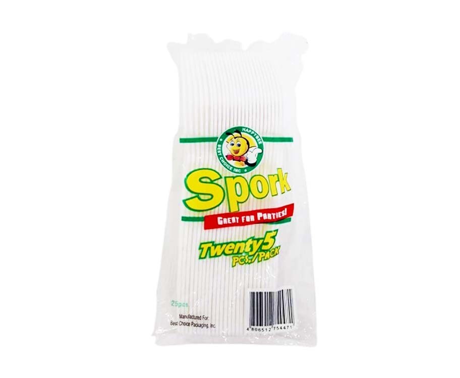 HappyBee Spork White 25 Pieces