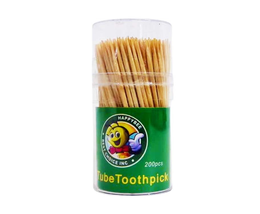 HappyBee Tube Toothpick 200 Pieces