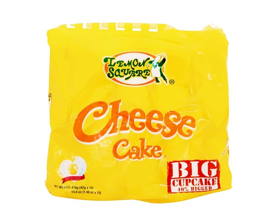 Lemon Square Cheese Cake Big Cupcake 40% Bigger (10 Packs x 42g) 420g