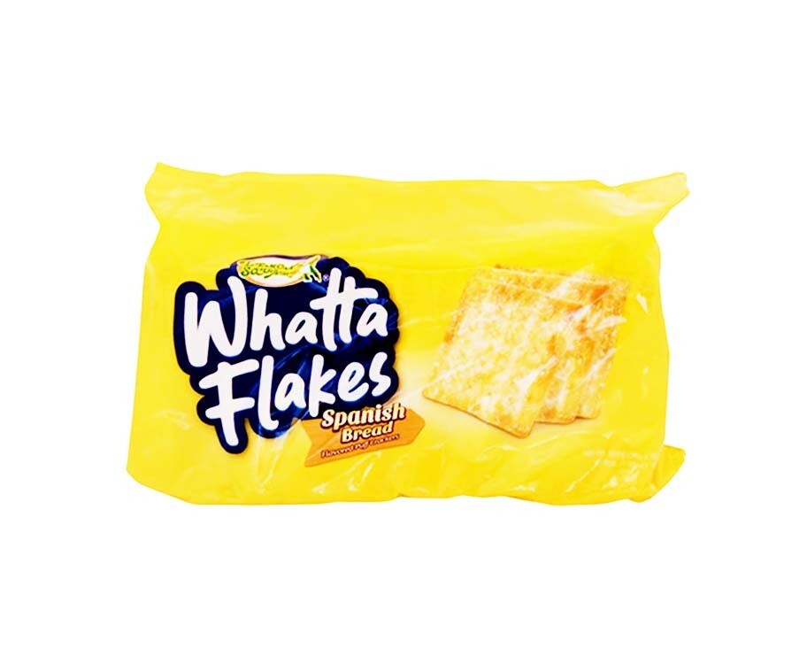 Lemon Square Whatta Flakes Spanish Bread Flavored Puff Crackers (10 Packs x 30g) 300g