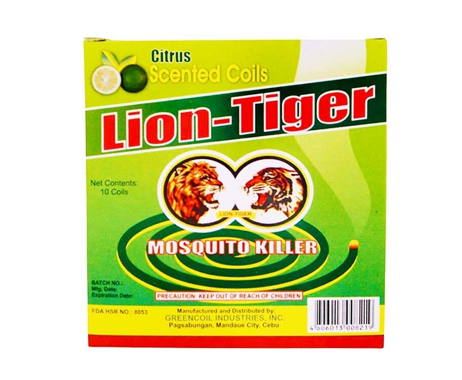 Lion-Tiger Mosquito Killer Citrus Scented Coils 10 Coils