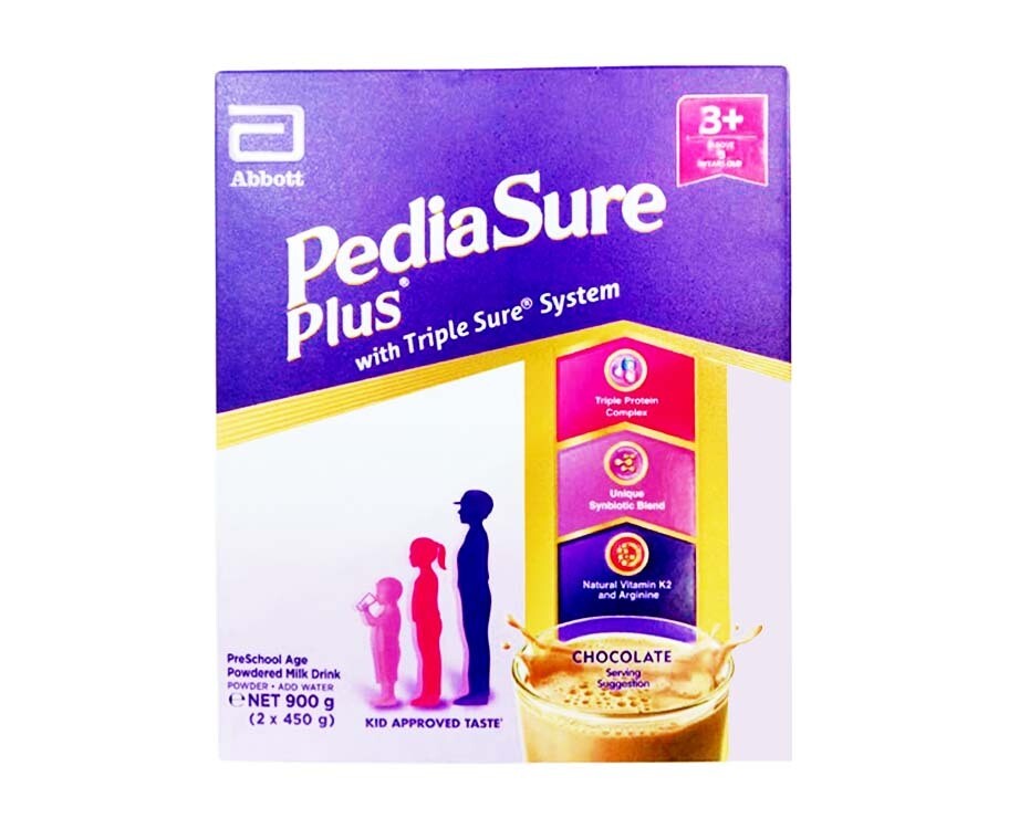 Abbott PediaSure Plus with Triple Sure System Chocolate 3+ Above 3 Years Old (2 Packs x 450g) 900g