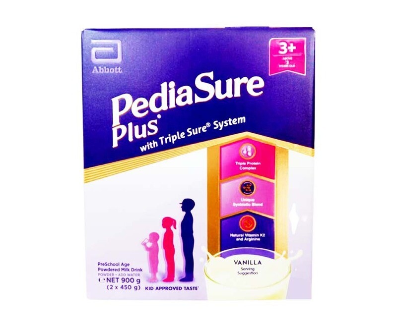 Abbott PediaSure Plus with Triple Sure System Vanilla 3+ Above 3 Years Old (2 Packs x 450g) 900g
