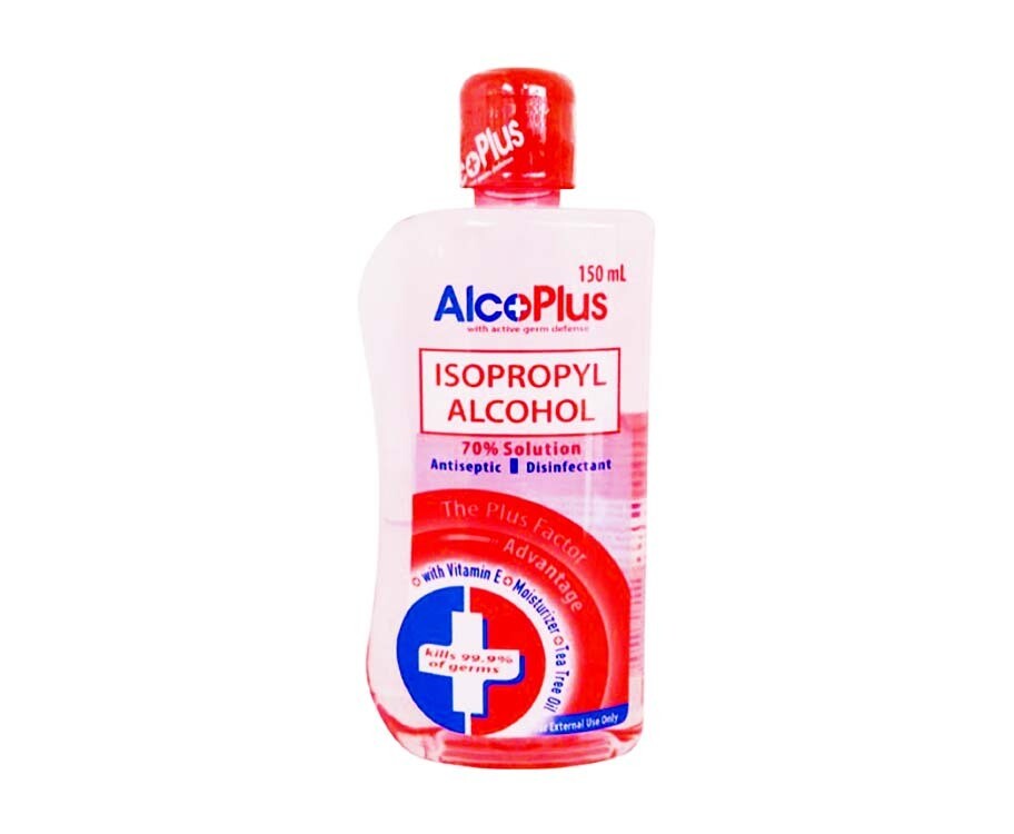AlcoPlus Isopropyl Alcohol 70% Solution Antiseptic Disinfectant 150mL