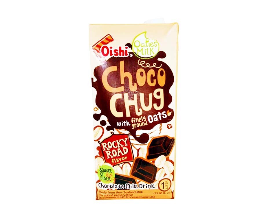 Oishi Choco Chug Oaties With Finely Ground Oats Milk Chocolate Milk Drink Rocky Road Flavor 1L