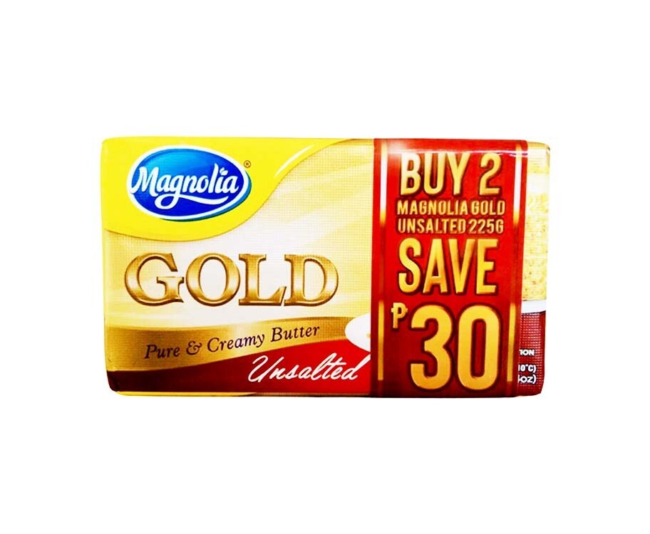 Magnolia Gold Pure &amp; Creamy Butter Unsalted (2 Packs x 225g)