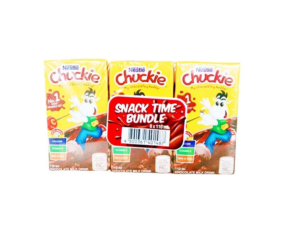 Nestlé Chuckie Chocolate Milk Drink Snack Time Bundle (6 Packs x 110mL)