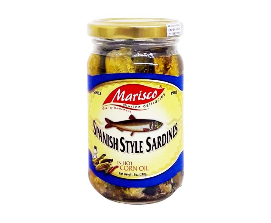 Marisco Spanish Style Sardines in Hot Corn Oil 8oz (240g)