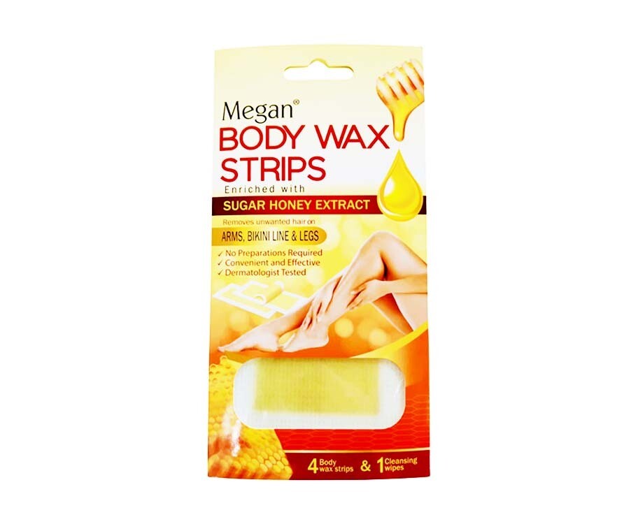 Megan Body Wax Strips 4 Body Wax Strips &amp; 1 Cleansing Wipes
