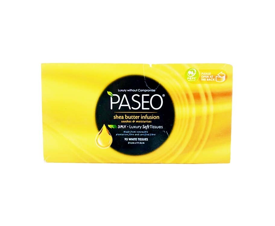 Paseo Shea Butter Infusion Luxury Soft Tissues 3-Ply 95 White Tissues