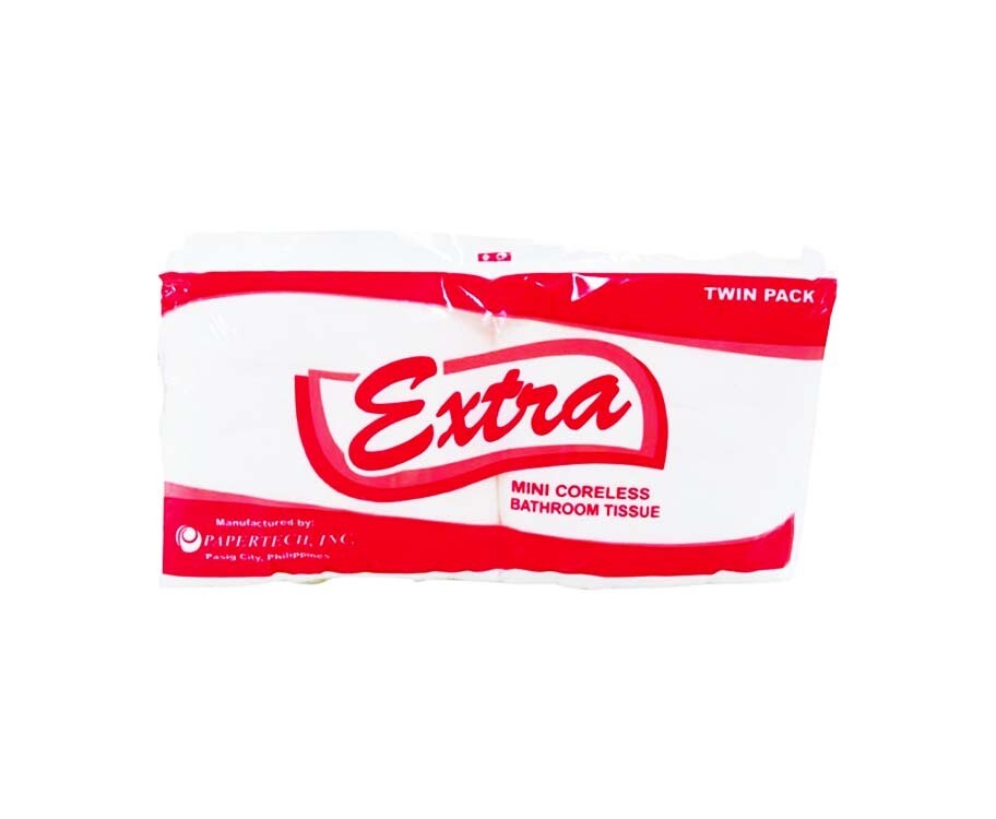 Extra Mini Coreless Bathroom Tissue Twin Pack 2-Ply 2 Rolls