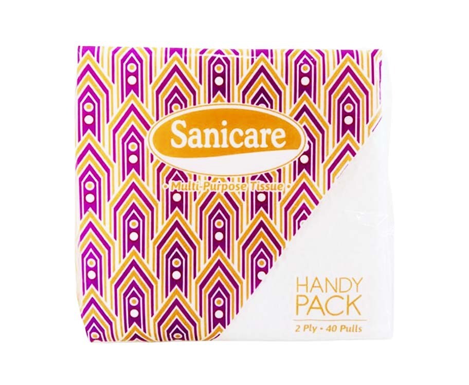 Sanicare Multi-Purpose Tissue Handy Pack 2-Ply 40 Pulls