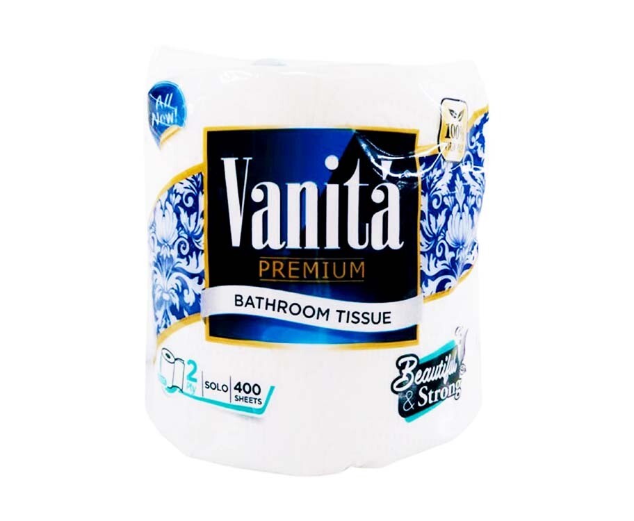 Vanita Premium Bathroom Tissue Solo 2-Ply 400 Sheets