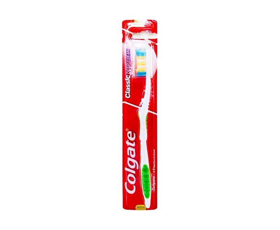 Colgate Classic Deep Clean Medium Toothbrush Green 1 Piece