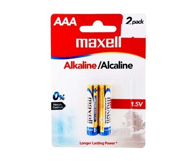 Maxell Alkaline/ Alcaline 1.5V AAA 2 Pack