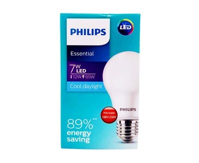 Philips Essential 7W LED 12W 65W Cool Daylight