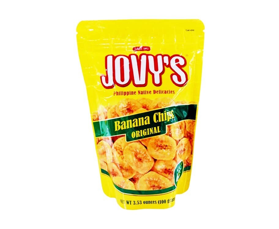 Jovy&#39;s Philippine Native Delicacies Banana Chips Original 100g