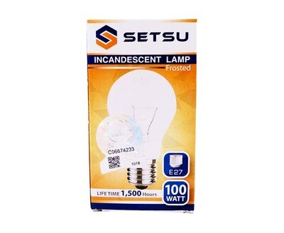 Setsu Incandescent Lamp Frosted E27 100 Watt
