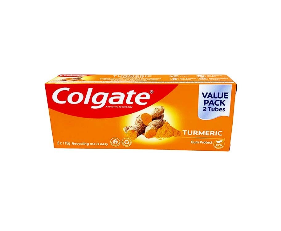 Colgate Anticavity Toothpaste Turmeric Gum Protect Value Pack (2 Tubes x 115g)