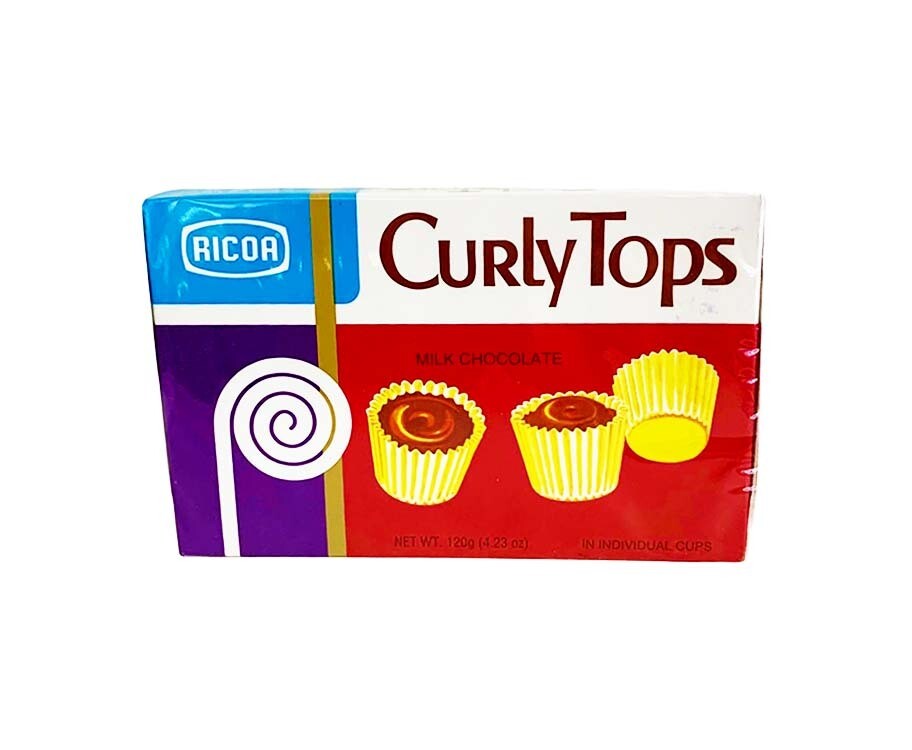 Ricoa Curly Tops Milk Chocolate 24 Individual Cups 120g