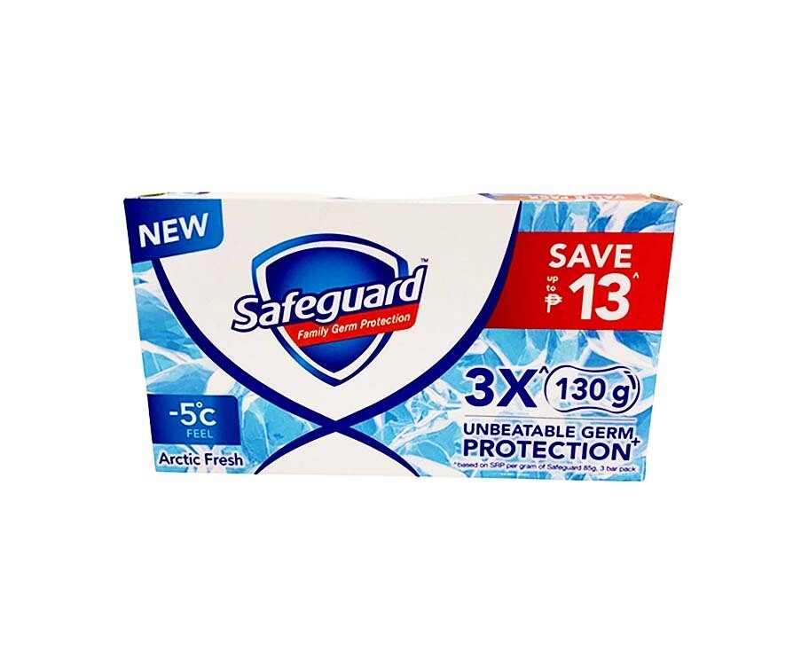 Safeguard Family Germ Protection -5°C Feel Arctic Fresh (3 Packs x 130g)