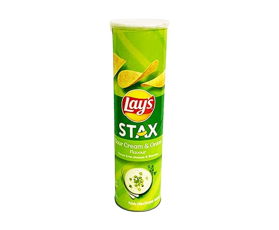 Lay's Stax Sour Cream & Onion Flavour Potato Chips 135g
