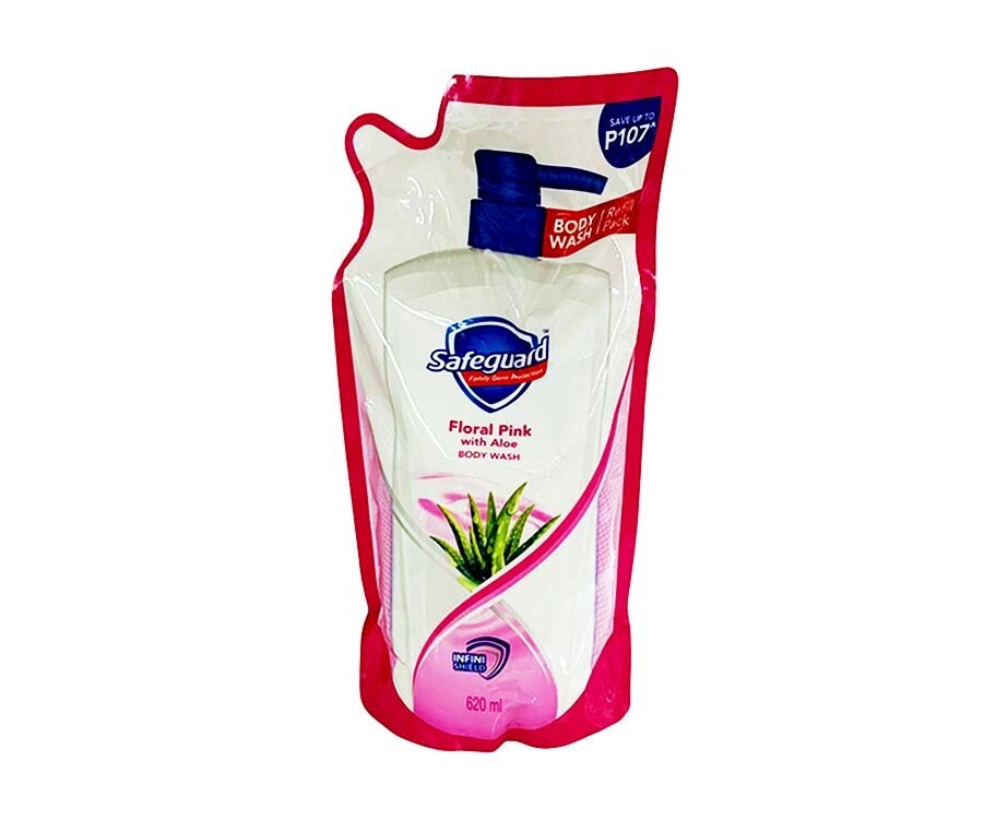 Safeguard Floral Pink with Aloe Body Wash Refill Pack 620mL