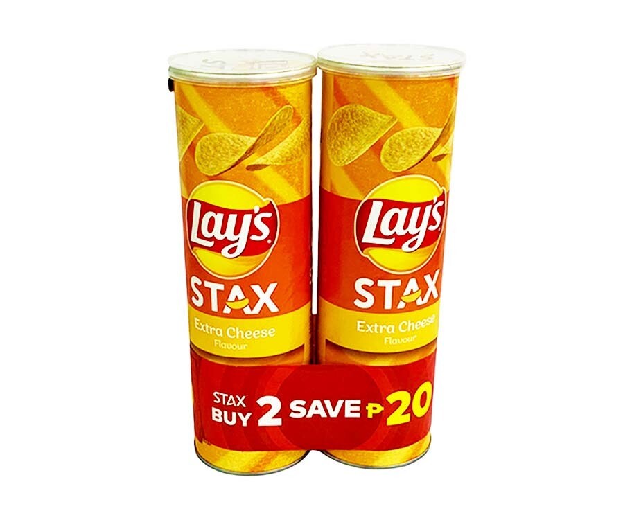 Lay's Stax Extra Cheese Flavour (2 Packs x 105g)