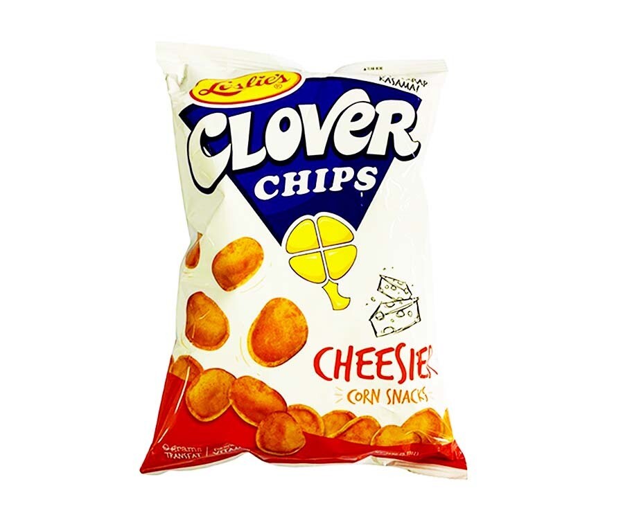 Leslie's Clover Chips Cheesier Corn Snacks 145g