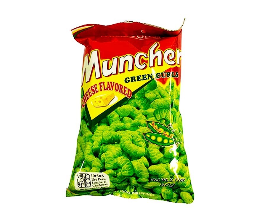 W.L. Foods Muncher Green Curls Cheese Flavored 60g