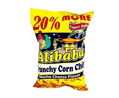 Alibaba Crunchy Corn Chips Nacho Cheese Flavor 120g