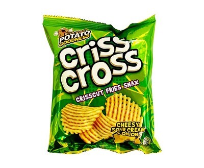 Criss Cross Crisscut Fries Snax Cheesy Sour Cream & Onion 20g