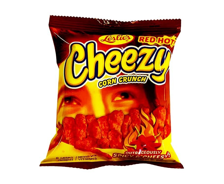 Leslie&#39;s Cheezy Corn Crunch Red Hot 22g