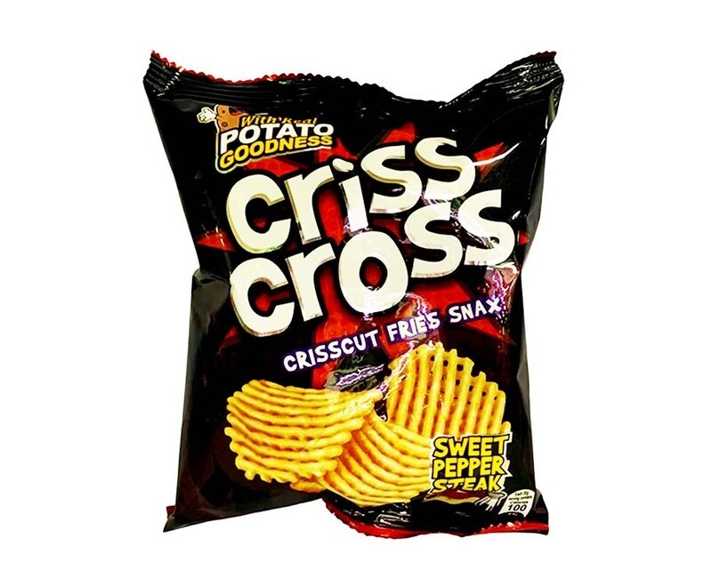 Criss Cross Crisscut Fries Snax Sweet Pepper Steak 20g