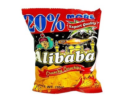 Alibaba Crunchy Corn Chips Hot and Spicy Flavor 30g