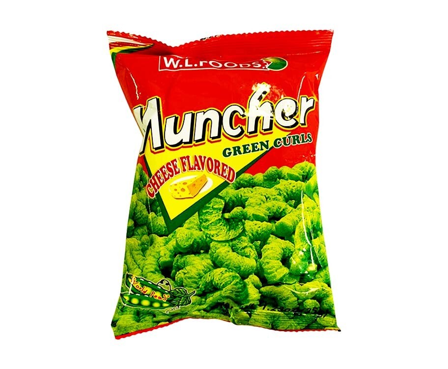 W.L. Foods Muncher Green Curls Cheese Flavored 35g